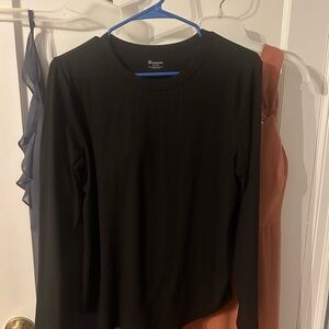 Black and brown Long Sleeve Top